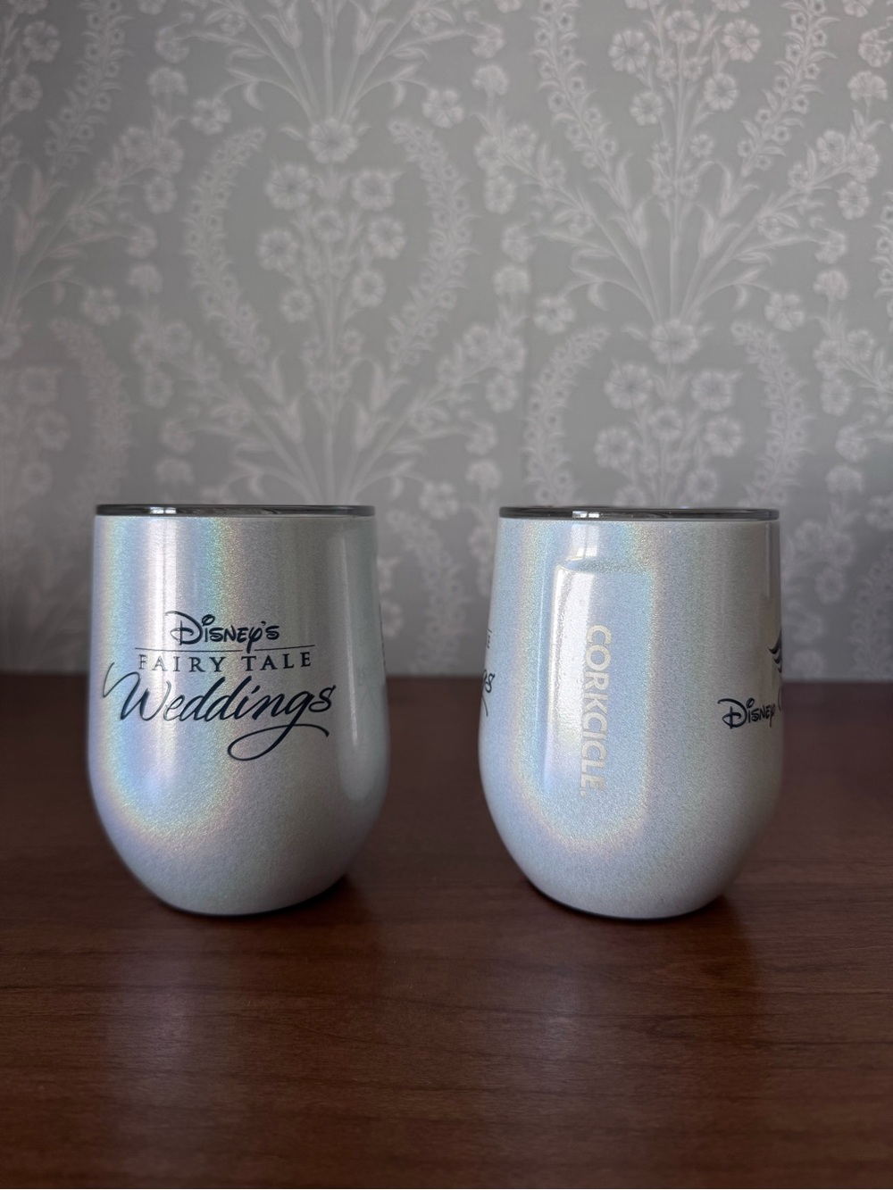 Disney Cruise Line Fairy Tale Weddings Corkcicle Tumblers Set of 2 Iridescent